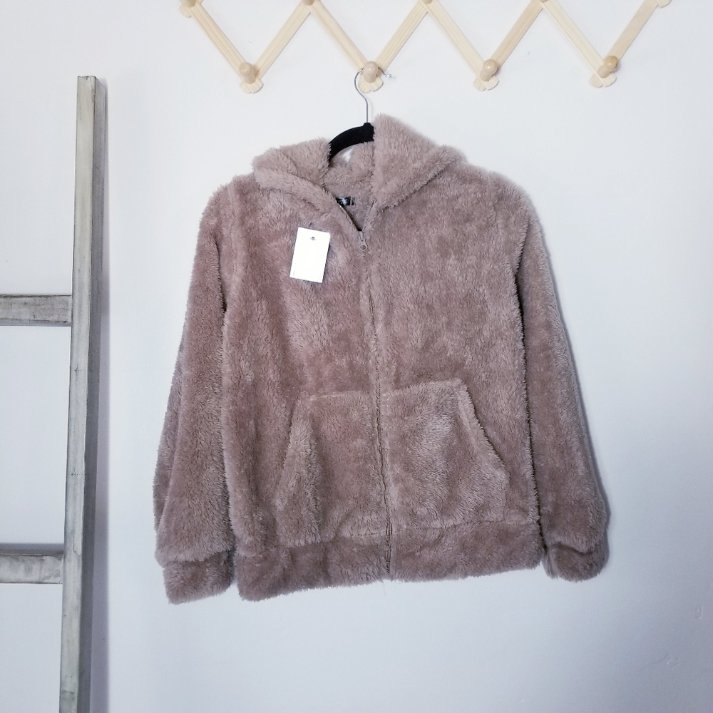 NWT LEMITE SOFT COZY TANISH BROWN COAT SIZE SMALL